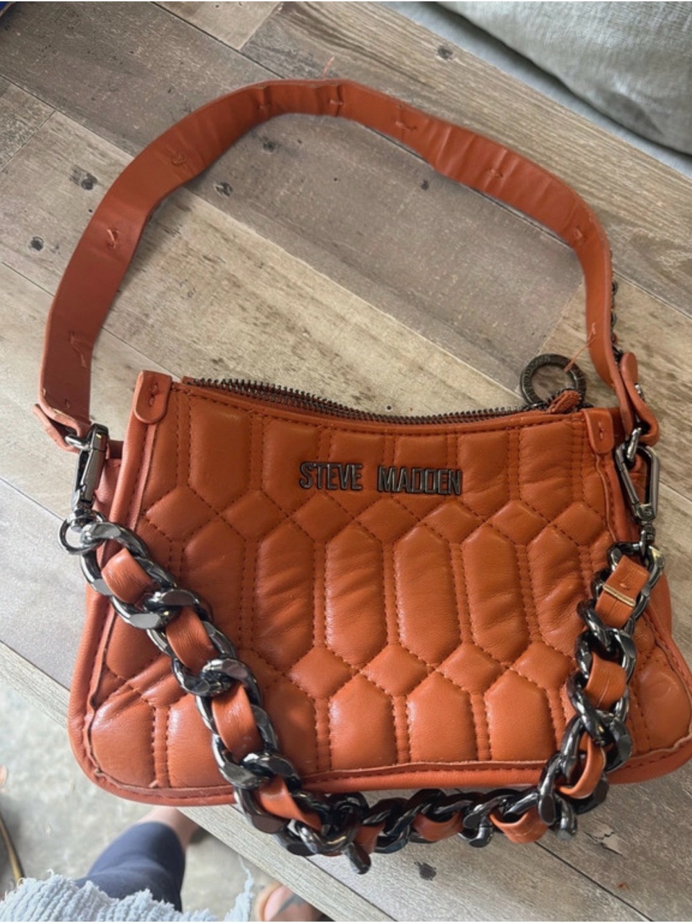 Steve Madden "BPoplin" geometric quilted shoulder bag